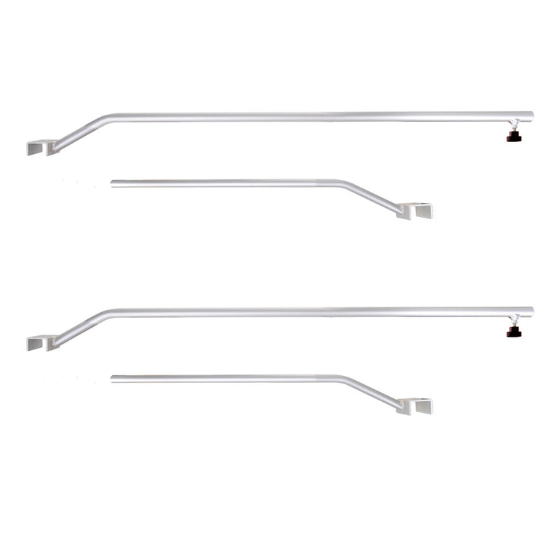 2x Anhänger Flachplanenbügel Aluminium verstellbar 132 - 204 cm Knaufschraube