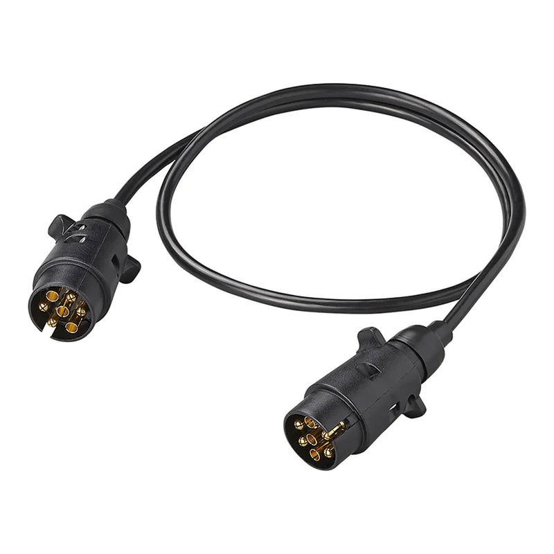 1 - 7m Anhänger Verlängerungskabel 7-polig 2x Stecker PVC Anhängerkabel 7x0,5mm²