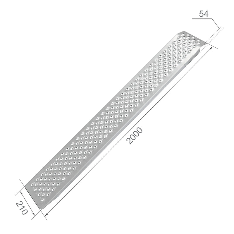 2x Auffahrrampe Alu 200x21cm 200Kg belastbar Auffahrrampe Verladerampe