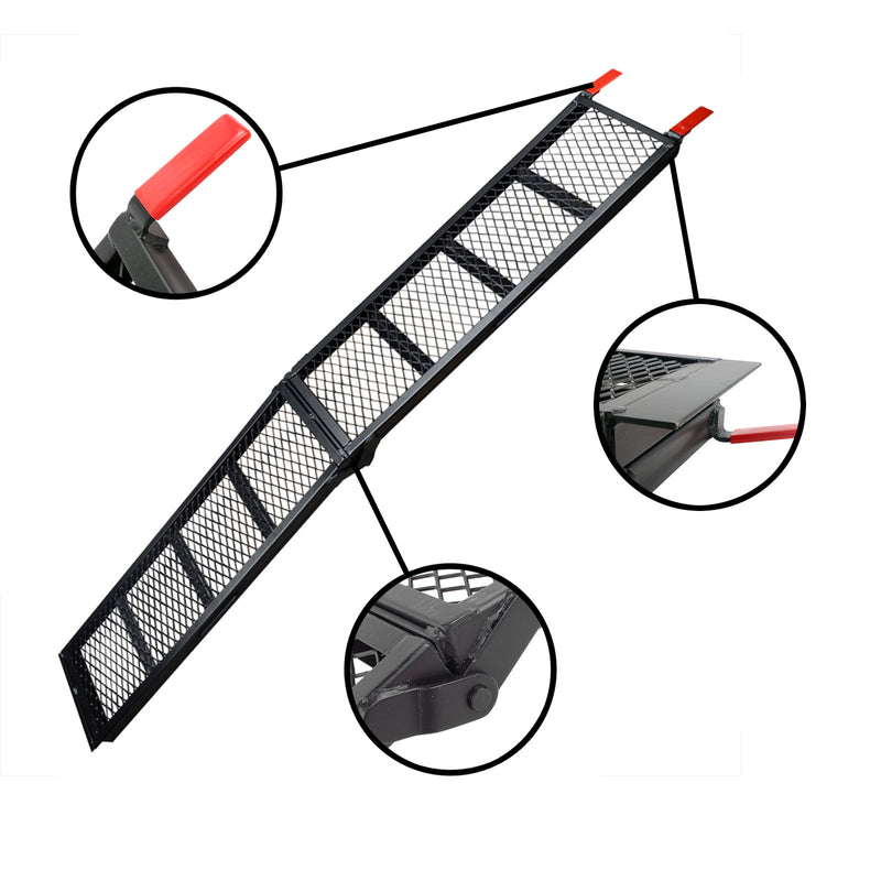 Motorrad Auffahrrampe Stahl klappbar 203 cm x 28 cm 340 Kg Tragegriff 🏍️