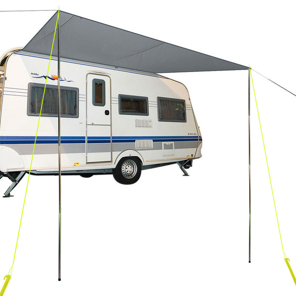 Wohnmobil Wohnwagen Sonnensegel, 3,50 x 2,4 m, inkl. Aufstellstangen