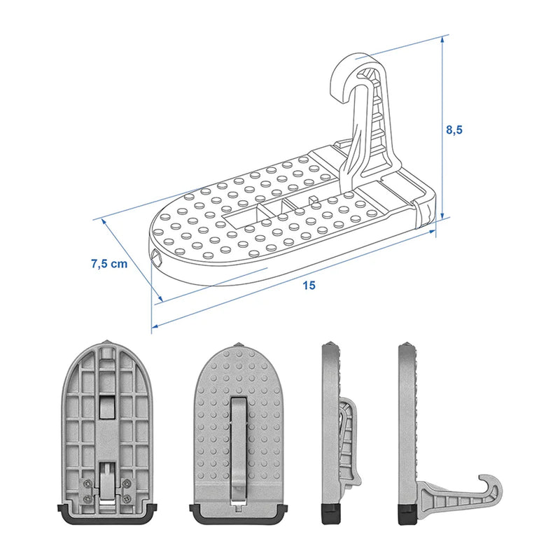 Tragbare Auto Türstufe Klappbar Trittstufe Fußpedal + Sicherheitshammer