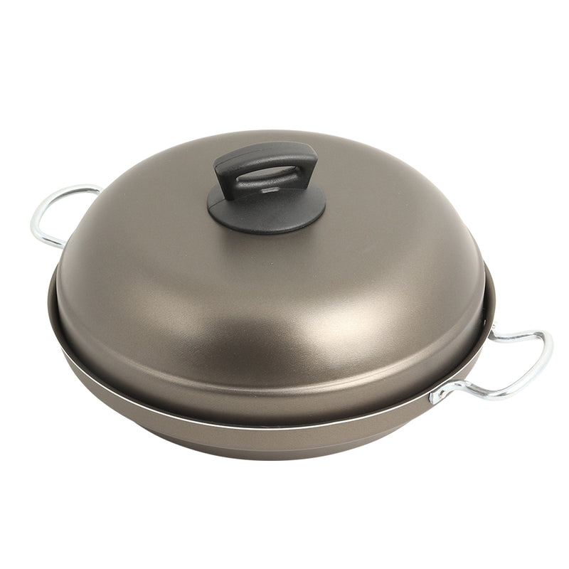 Camping Backofen | 4 tlg | fettfreies Kochen | Ø 32cm | Antihaftbeschichtung