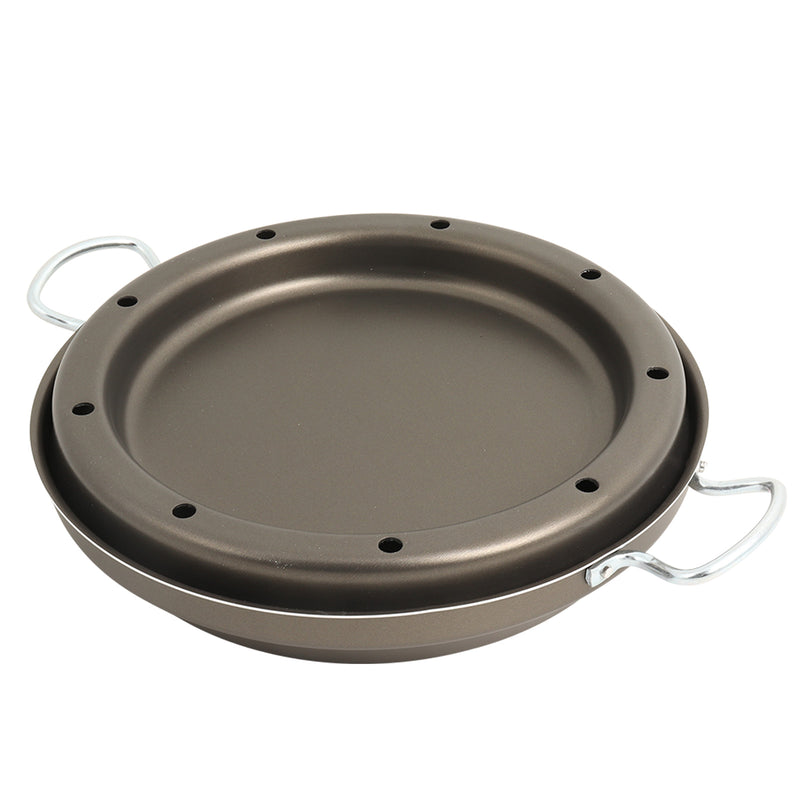 Camping Backofen | 4 tlg | fettfreies Kochen | Ø 32cm | Antihaftbeschichtung