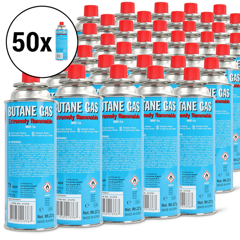 50x Gaskartusche Butan 220g für Camping Kartuschenkocher