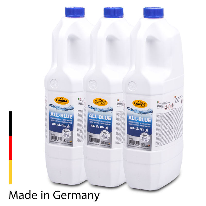 Camp4 All-Blue Sanitärflüssigkeit, Chemietoiletten, 6L, Abwassertank