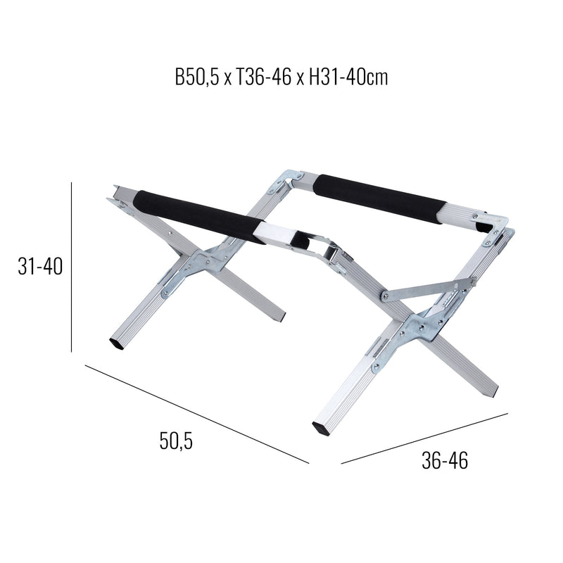 🏕️ Aluminium Kühlboxständer | Schaumstoffpolster |  höhenverstellbar | 40Kg 🏕️