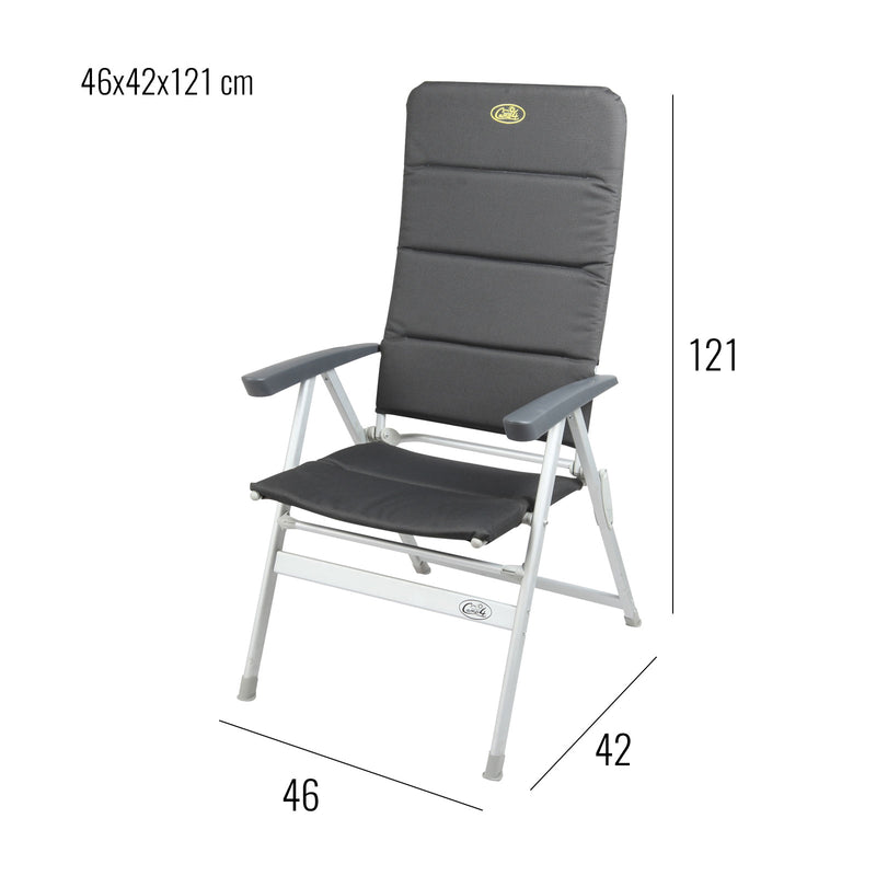 Set 2x Campingstuhl Grenoble, 2x Fußteil, 2x Nackenpolster