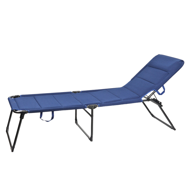 2x Via Mondo Campingliege Set "Grande Azul" 3 fach verstellbar Alu Rahmen comfortabel stabil