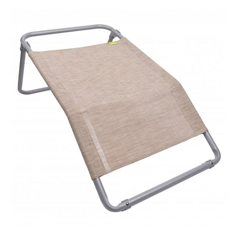 Via Mondo Campingstuhl Cozy Relax II Beige, 7 Pos. Klappstuhl, inkl. Fußstütze