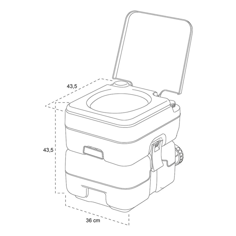 Campingtoilette tragbare Chemietoilette 10L / 20L, mobile Camping Toilette WC