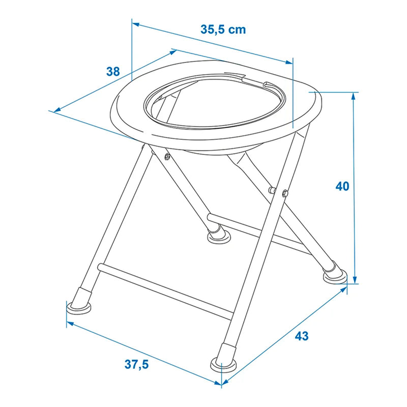 Klappbare autarke Campingtoilette für Buschcraft Prepper Survival Great Reset Camping