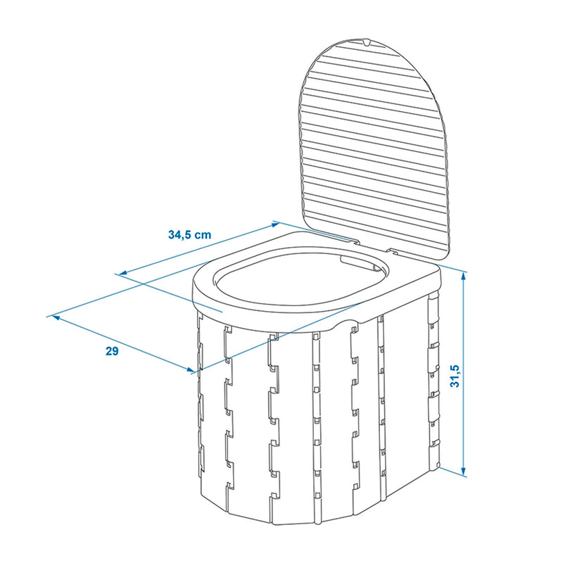 Mobile Campingtoilette faltbar Camping WC Toilette mit Deckel Reisetoilette