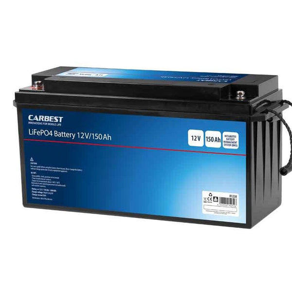 Batterie 150Ah Akku LiFePo4 Lithium-Eisen-Phosphat 12V Autobatterie, Wohnmobil