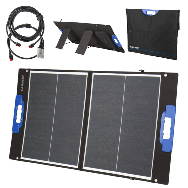 Carbest Solarkoffer Power Solarpanel HC 130W - Camping Solarmodul Monokristallin