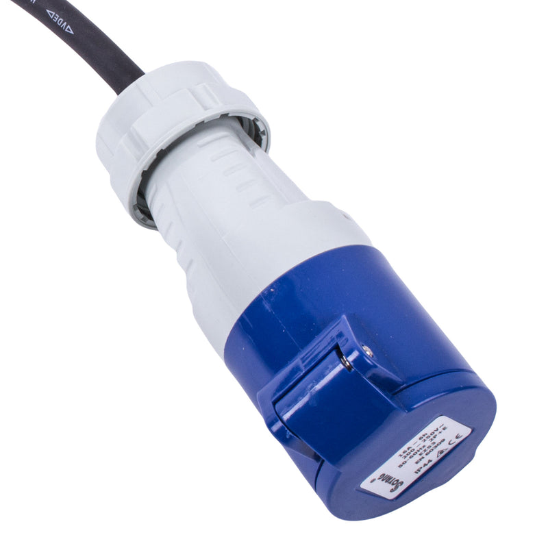 CEE Neopren Adapter CEE auf Schuko 200-250V, 16A, 3polig, 40 cm, VDE