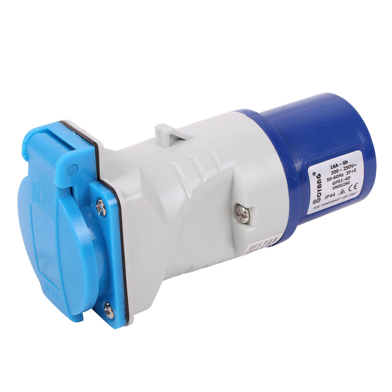 CEE Adapter CEE auf Schuko 200-250V, 16A, 3polig, 12 cm, Ip44