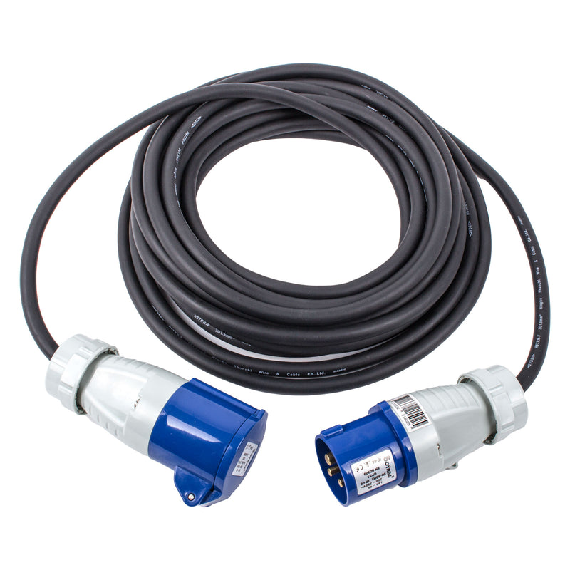 Set CEE Neopren Verlängerungskabel 10M 3500W 16A + Kabel Aufbewahrungstasche