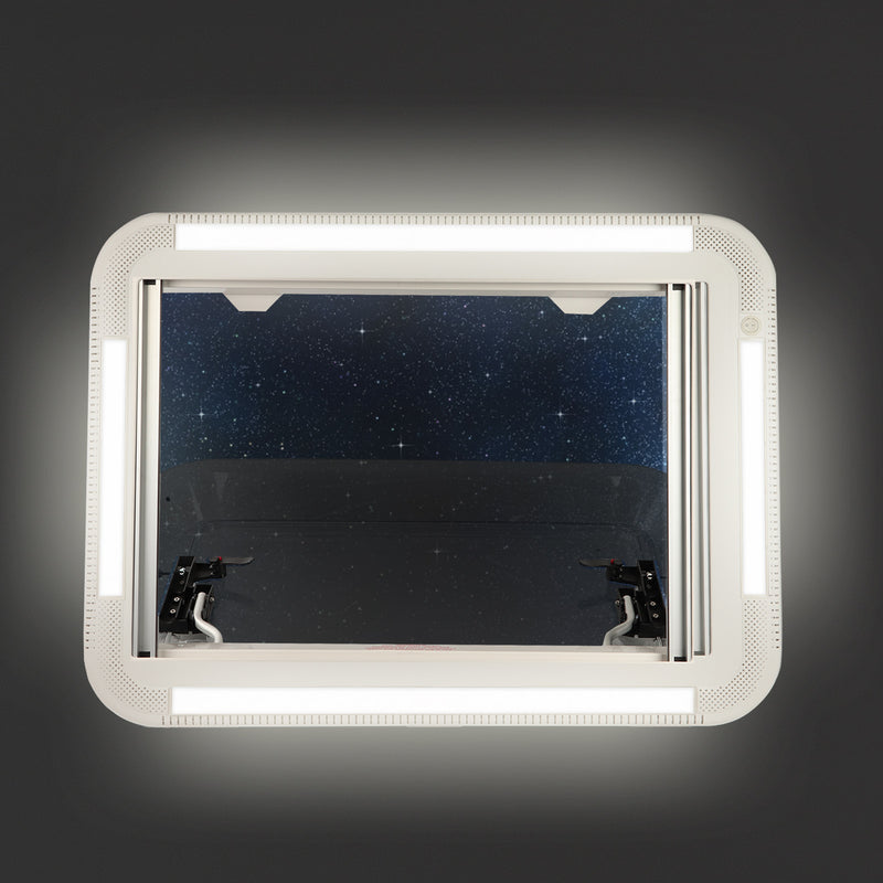 Dachhaube 70x50cm Zwangsbelüftung mit LED + Dichtmittel Dachluke für Wohnmobil