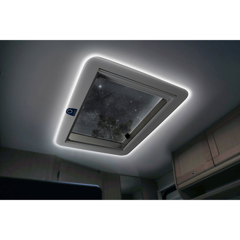 roofSTAR 4 Dachfenster 40x40 ZWL & LED Dachluke Wohnwagen Wohnmobil + Dichtmasse