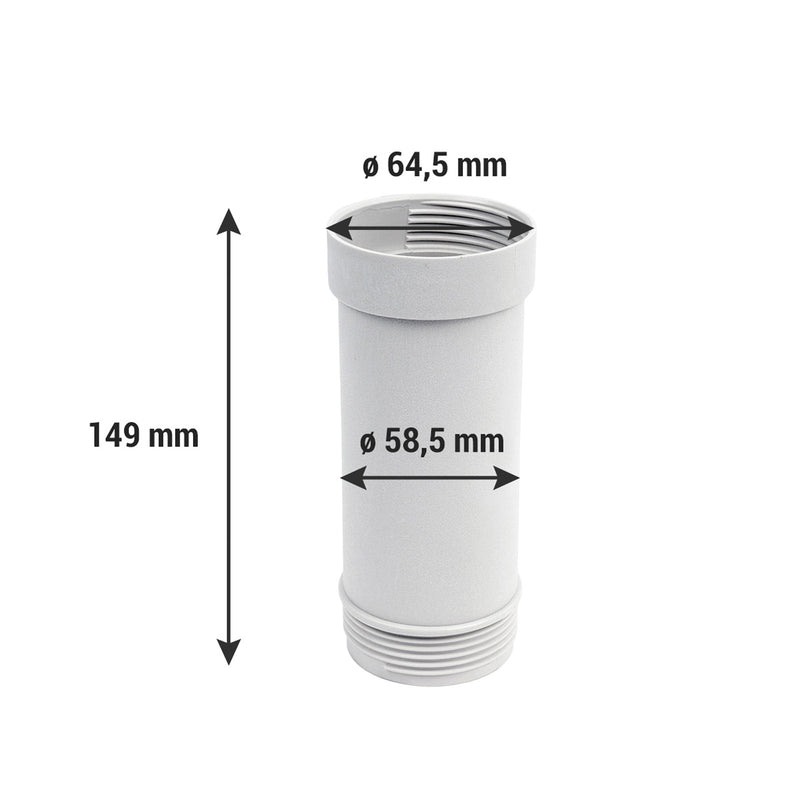 Abgaskamin Verlängerung passend für Truma  65mm für Heizungen, Abzugshauben