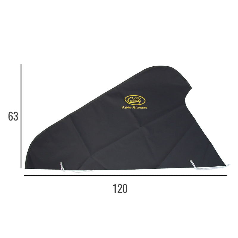 Deichselhaube Schwarz extra starkes Polyester 120 x 63 cm XL Version