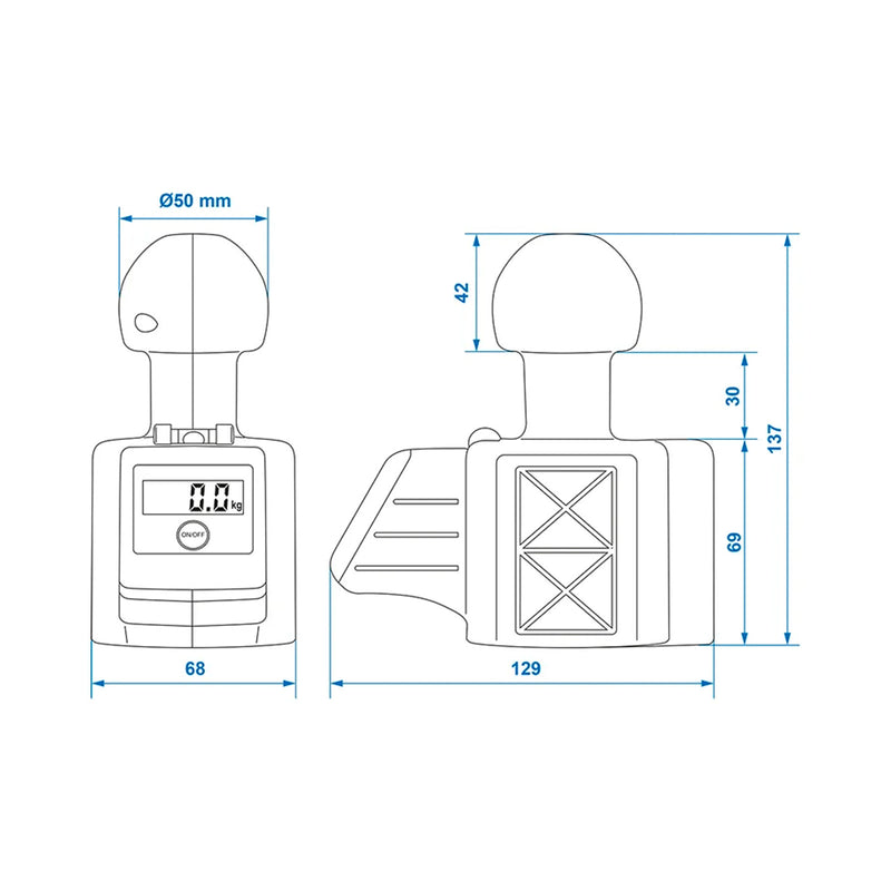 Deichselwaage digital 150 kg Stützlastwaage Anhänger Wohnwagen Camping