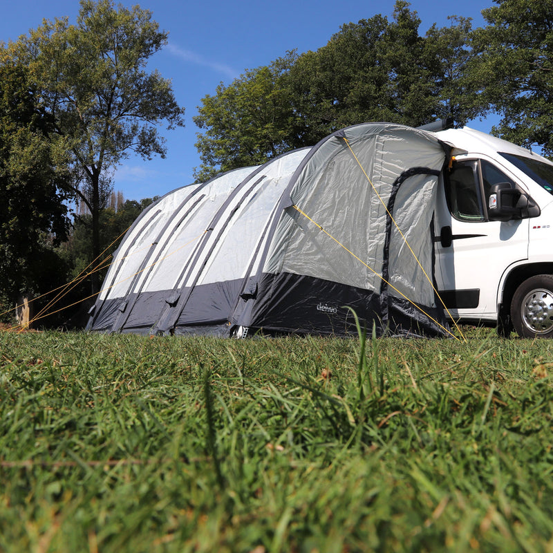 Deiwo Vorzelt aufblasbar Camping Seitenzelt für Wohnwagen, Wohnmobil + Luftpumpe