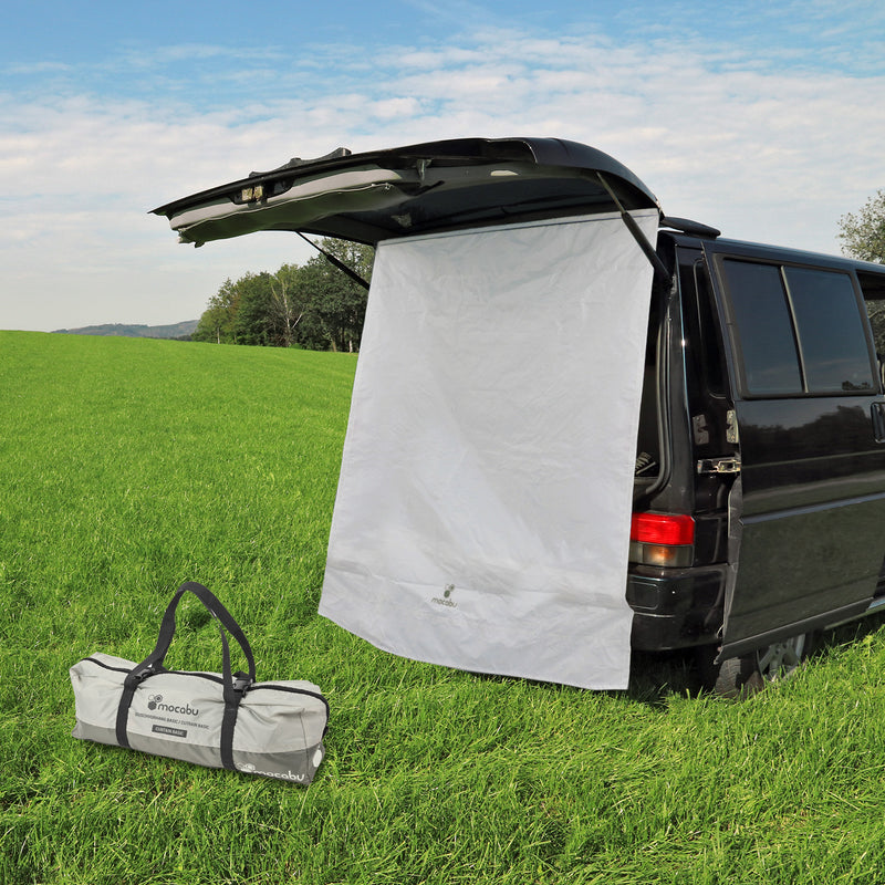 Heckzelt + Duschvorhang Set Vanset - passend für Campingbusse & Vans, Duschzelt Umkleidezelt