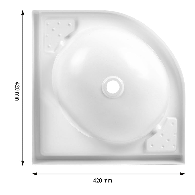 Eckwaschbecken 415 x 415 x 160 mm | ABS-Kunststoff | 650 g | weiß