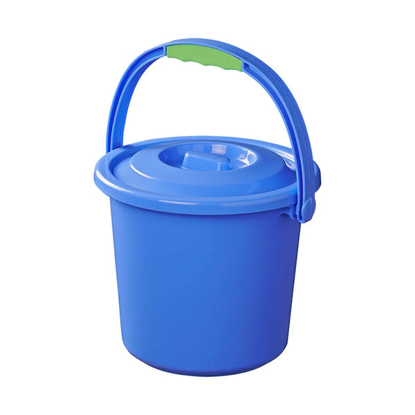 Eimer 5 Liter mit Deckel Campingeimer blau Mehrzweckeimer Wasch- und Spüleimer