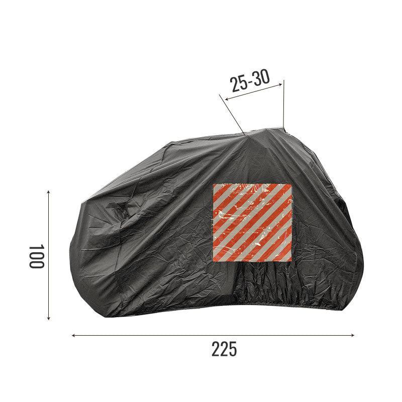 Fahrradschutzhülle für 2 Fahrräder, Tasche für Warntafeln, Riemen