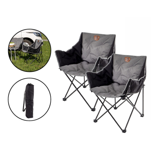 2er Set Camping Faltstuhl für unterwegs - Kompakt und leicht trifft auf Komfor