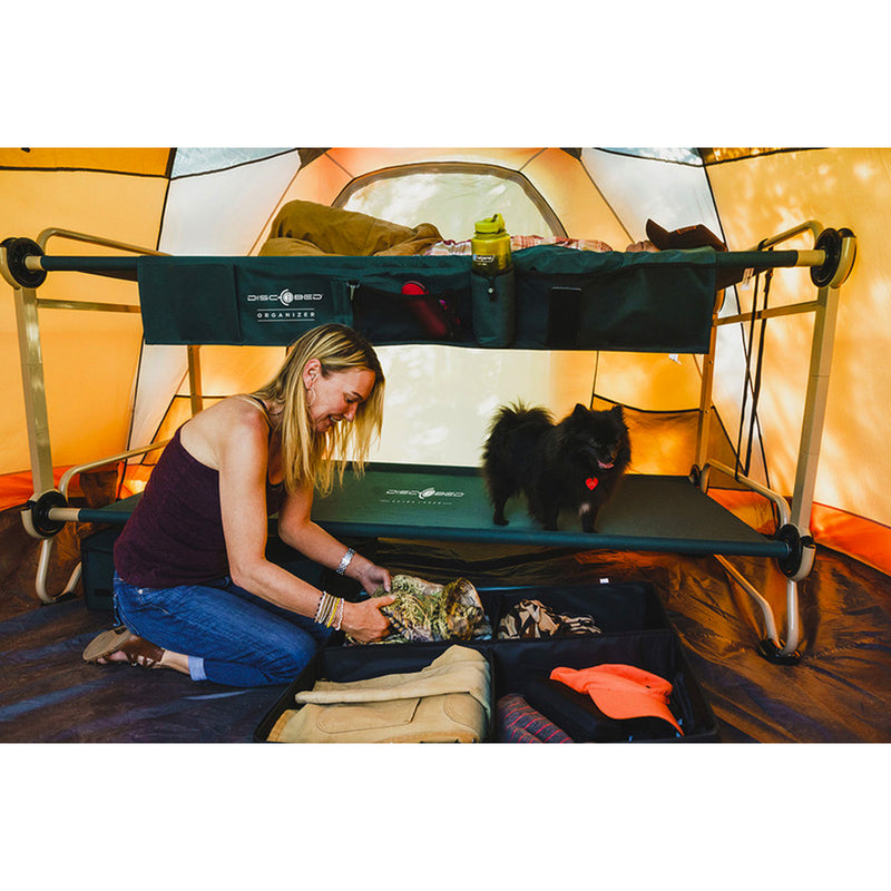 Etagenbett Disc-O-Bed XL anthrazit + Seitentasche Campingbett Sitzbank Feldbett