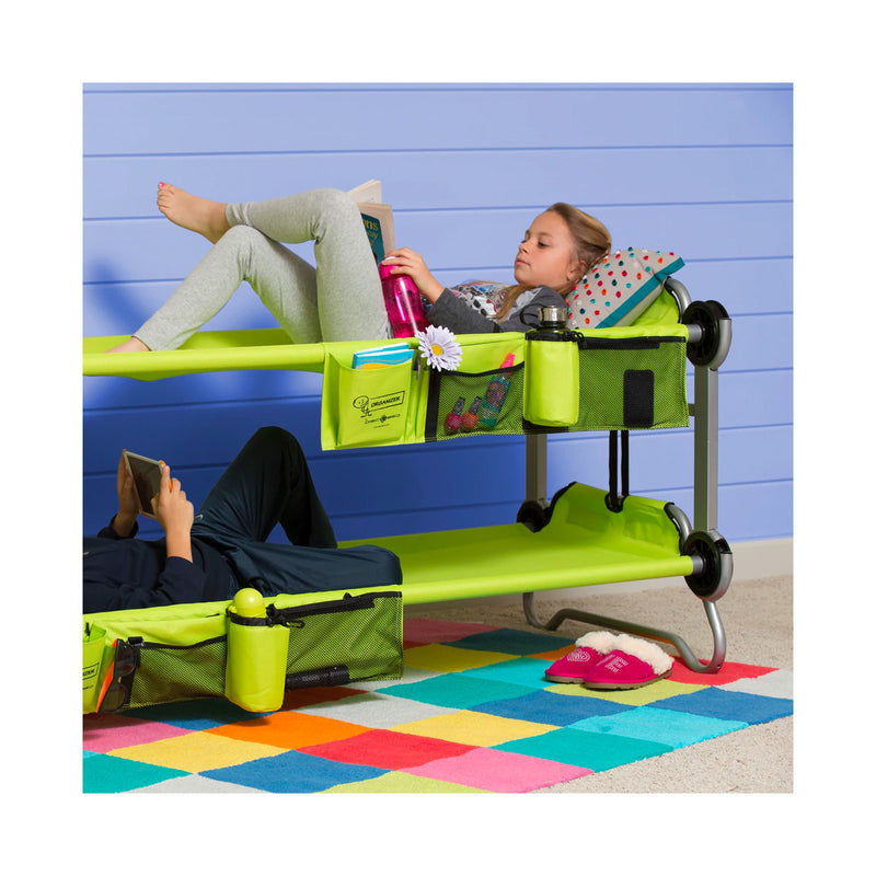 Etagenbett Feldbett Kids-O-Bunk Kinder + Seitentasche Grün Sitzbank Campingbett