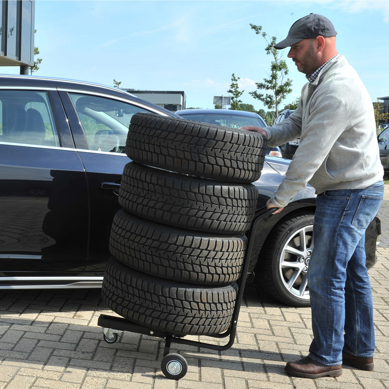Felgenbaum Alu fahrbar schwarz 225er Reifen 4 Reifen max 100 Kg mit Bremse