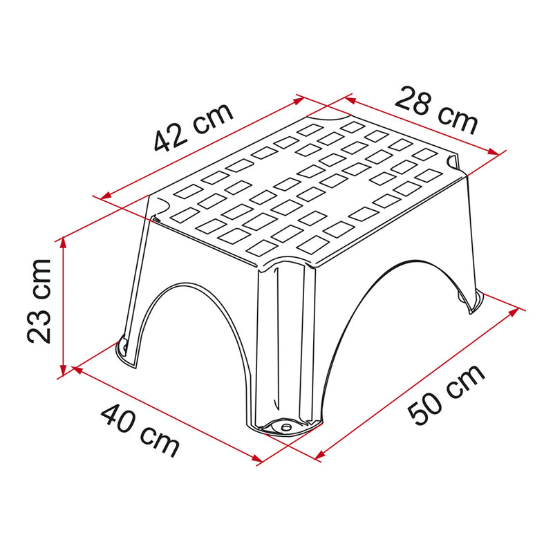 Trittstufe Fiamma " Step" Grau 23 cm Hoch geprüft bis max 150kg