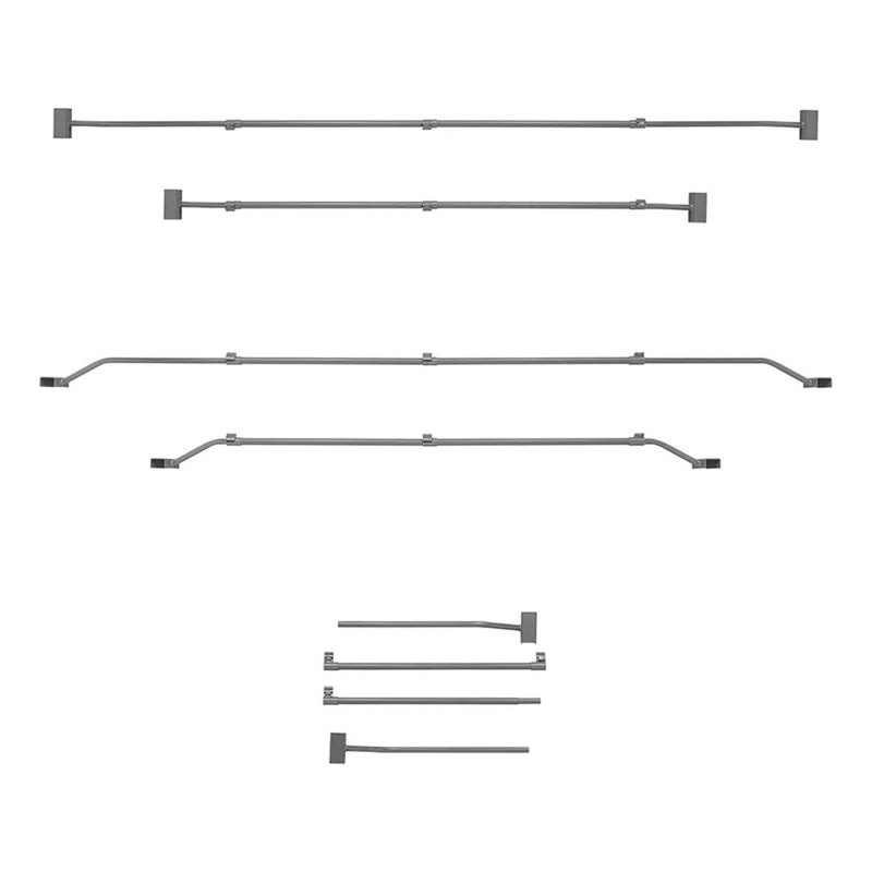 3x Anhänger Flachplanenbügel verstellbar 140-208cm Planenstütze Planenbügel