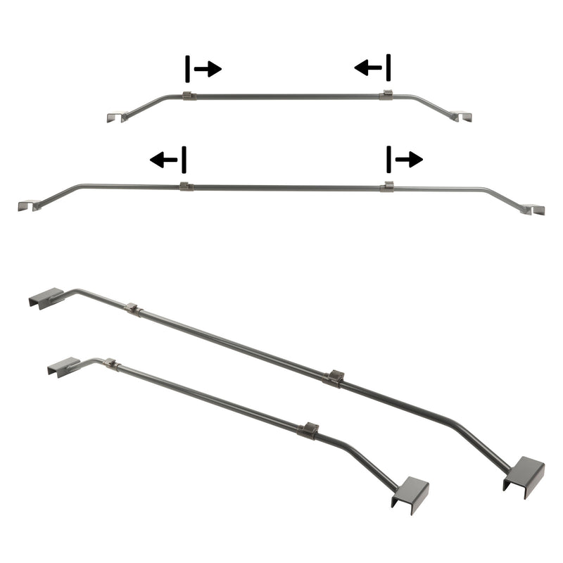 3x Wamovo Anhänger Flachplanenbügel verstellbar 100-155cm Planenstütze Bügel