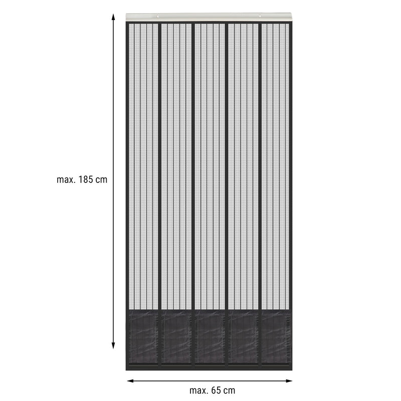 Insektenschutz Tür mit Kederleiste 185x65cm Breite und Länge einstellbar