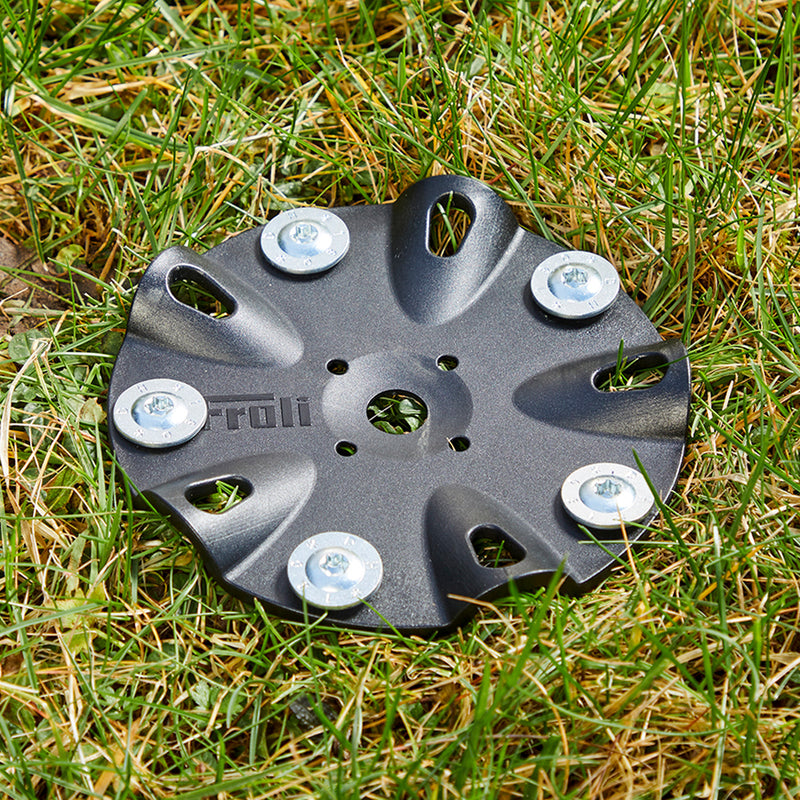 FROLI Ankerplatten 2er Set, Ø14cm, Sicherung von Zelt, Vorzelt, Markisen Camping