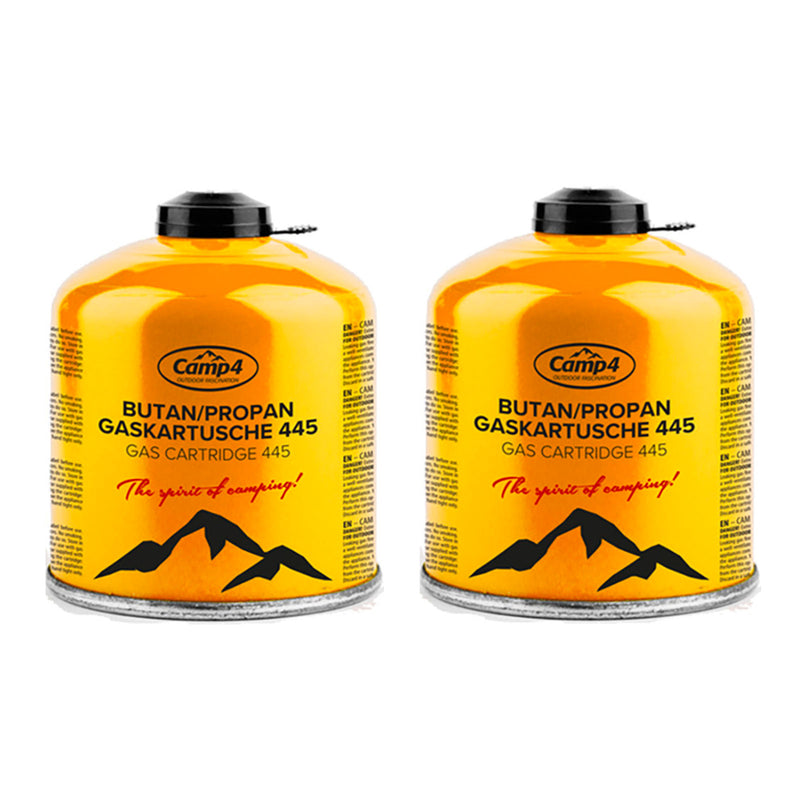 2x Gaskartusche 450g Schraubkartusche Butan/Propan Kartusche für Campingkocher