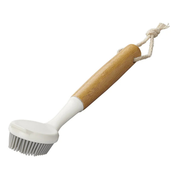 Dishwashing Brush Silicone and Bamboo Dish Brush Kitchen Brush Washing Brush