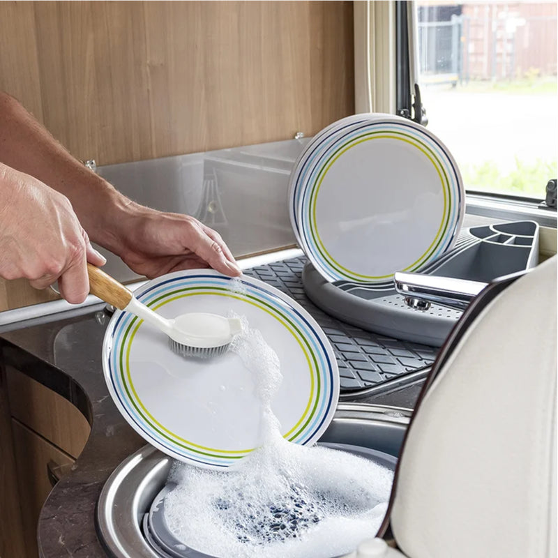Geschirrspülbürste - Silikon und Bambus - Spülbürste Küchenbürste Abwaschbürste