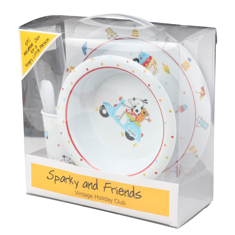 5 teiliges Melamin Geschirr Set "Sparky and Friends" für Kids ab 36 Monate 👶🏕️