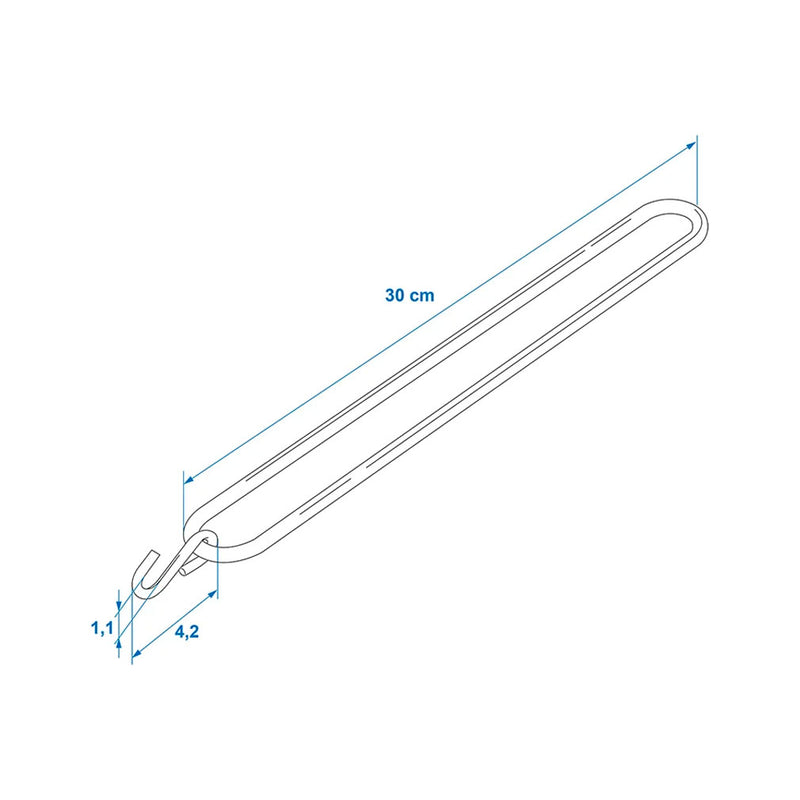 20x Gummi Spannring 300mm mit S-Haken Gummispanner für Planen, Anhängerplanen