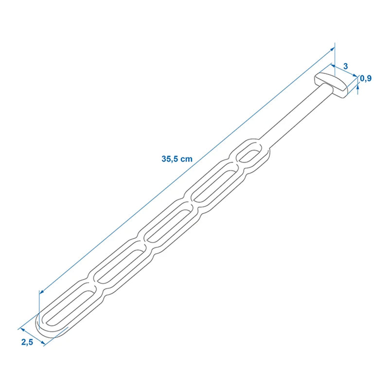 8er Set Gummi Spannring - Gummistroppe fünfstufig 355x25mm - Stroppe