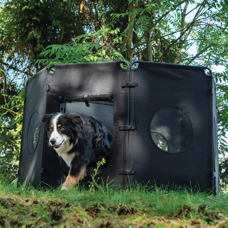 Camping Hundeauslauf faltbar Freigehege leicht 91 cm Höhe mit Türeinlass