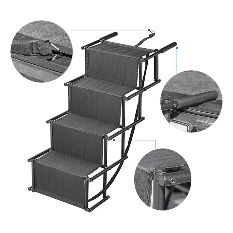 Faltbare Hundetreppe in Schwarz