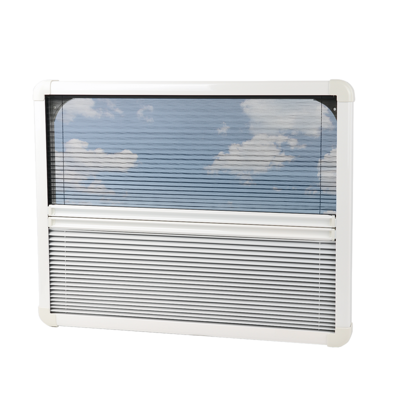 Ausstellfenster Echtglas 50x45cm Seitenfenster Insektenschutz Rollo Dichtmasse
